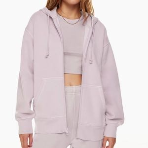 Aritzia TNA Cozy Fleece Boyfriend Zip-Up